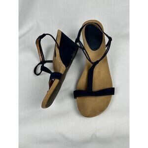 Women's mulan wedge sandals for Macy's size 10M Navy suede worn once